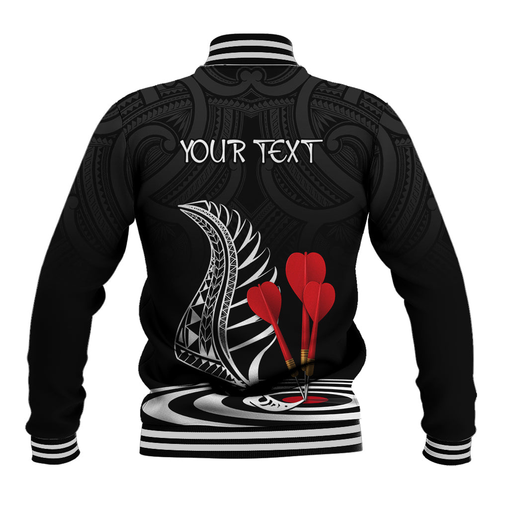 Personalised New Zealand Darts Baseball Jacket Aotearoa Maori Fern Bring It On LT14 - Polynesian Pride