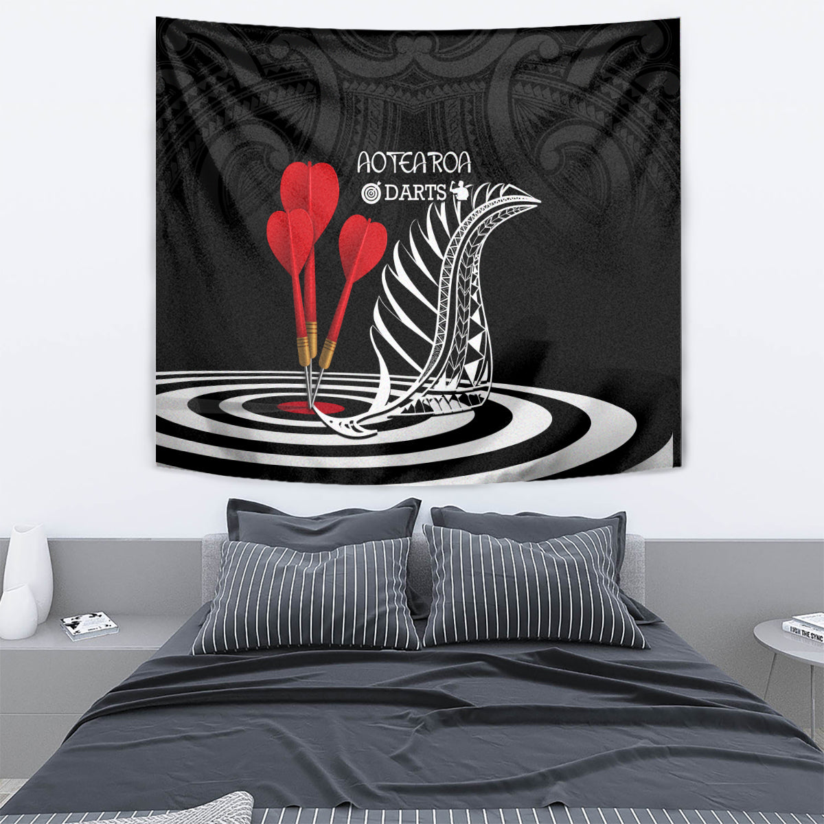 New Zealand Darts Tapestry Aotearoa Maori Fern Bring It On LT14 - Polynesian Pride