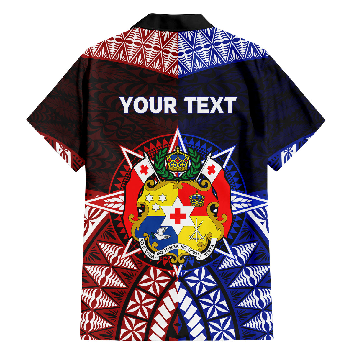 Personalised Tupou College And Kolisi Tonga Atele Family Matching Off Shoulder Long Sleeve Dress and Hawaiian Shirt Tongan Ngatu Pattern LT14 - Polynesian Pride