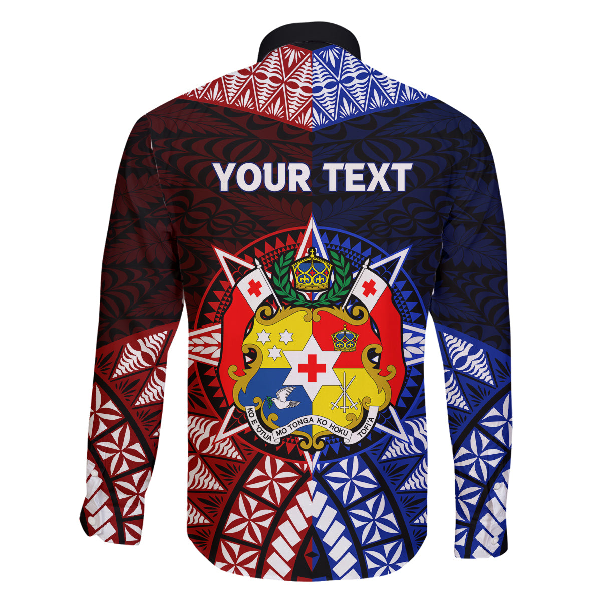 Personalised Tupou College And Kolisi Tonga Atele Family Matching Off Shoulder Maxi Dress and Hawaiian Shirt Tongan Ngatu Pattern LT14 - Polynesian Pride