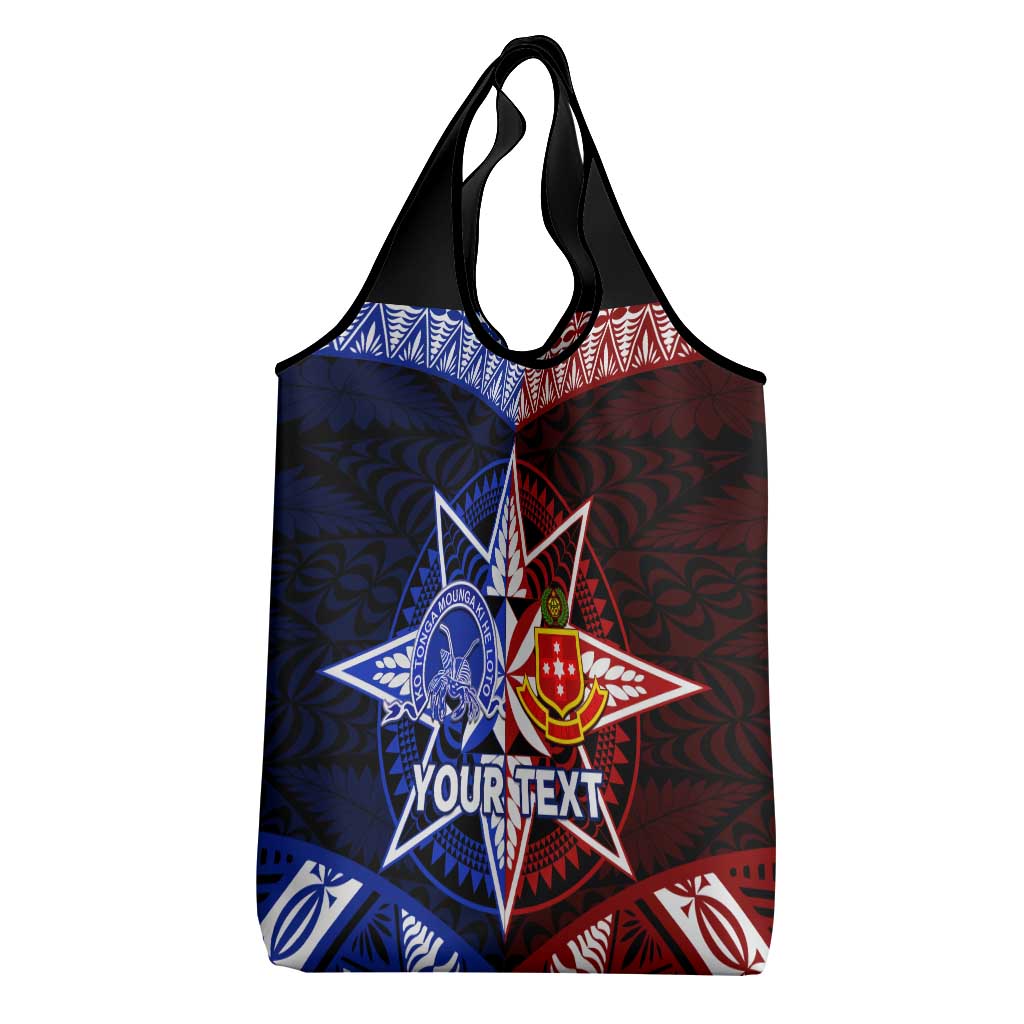 Personalised Tupou College And Kolisi Tonga Atele Grocery Bag Tongan Ngatu Pattern LT14 - Polynesian Pride