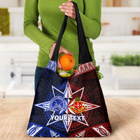 Personalised Tupou College And Kolisi Tonga Atele Grocery Bag Tongan Ngatu Pattern LT14 - Polynesian Pride