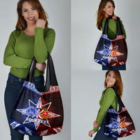 Personalised Tupou College And Kolisi Tonga Atele Grocery Bag Tongan Ngatu Pattern LT14 - Polynesian Pride
