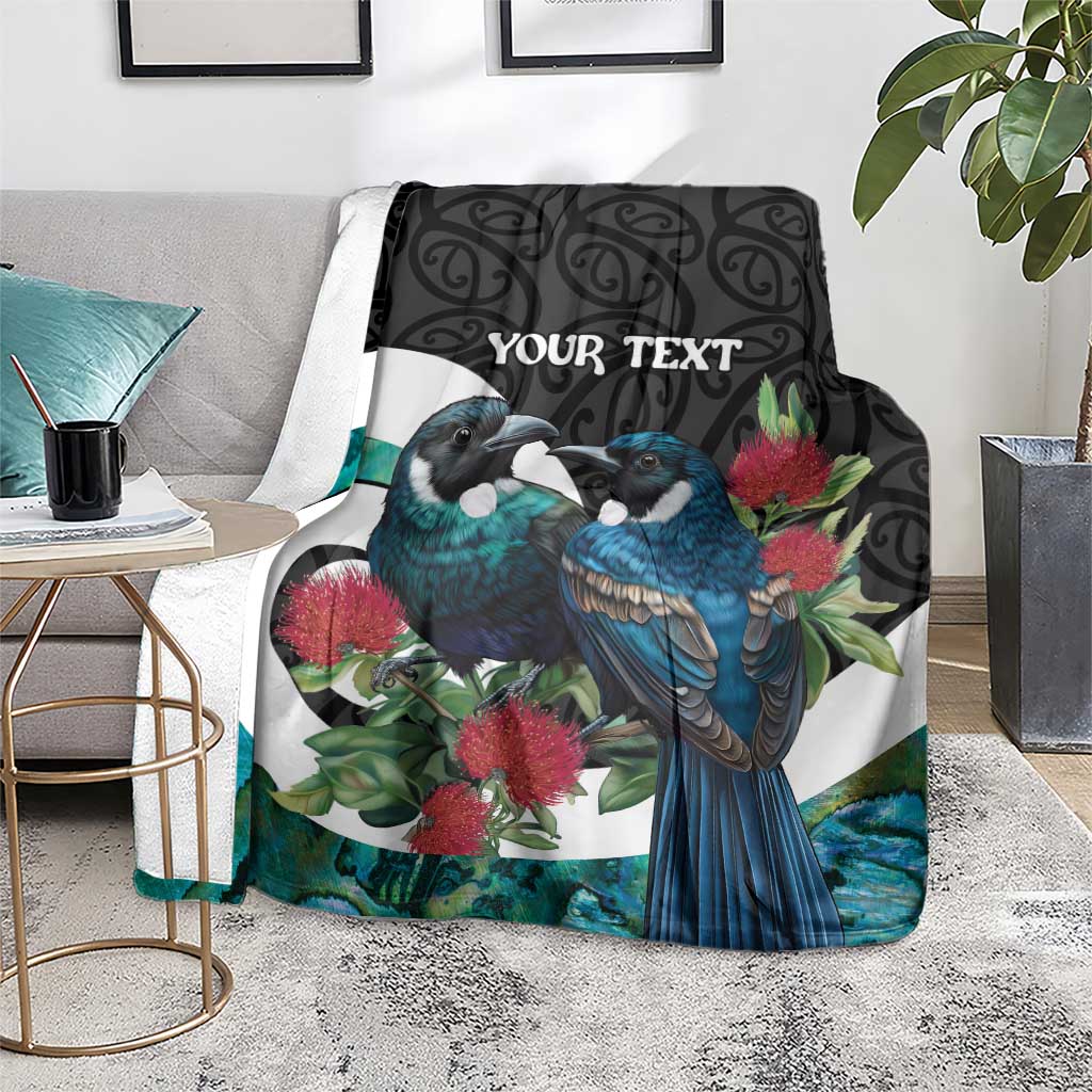 Personalised Valentine's Day New Zealand Blanket Tui Bird Couple Kowhaiwhai Mix Pohutukawa LT14 - Polynesian Pride