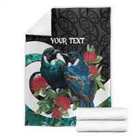 Personalised Valentine's Day New Zealand Blanket Tui Bird Couple Kowhaiwhai Mix Pohutukawa LT14 - Polynesian Pride