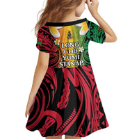 Vanuatu Independence Day Family Matching Mermaid Dress and Hawaiian Shirt Long God Yumi Stanap Happy 45th Anniversary LT14 - Polynesian Pride