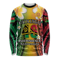 Vanuatu Independence Day Long Sleeve Shirt Long God Yumi Stanap Happy 46th Anniversary LT14 Unisex Reggae - Polynesian Pride