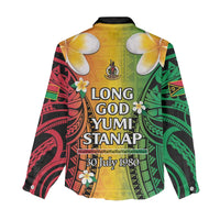 Vanuatu Independence Day Women Casual Shirt Long God Yumi Stanap Happy 45th Anniversary LT14 - Polynesian Pride