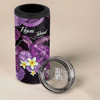Personalised Aloha Hawaii Kauai Island 4 in 1 Can Cooler Tumbler Garden Isle Map Sea Turtle Plumeria LT14 - Polynesian Pride