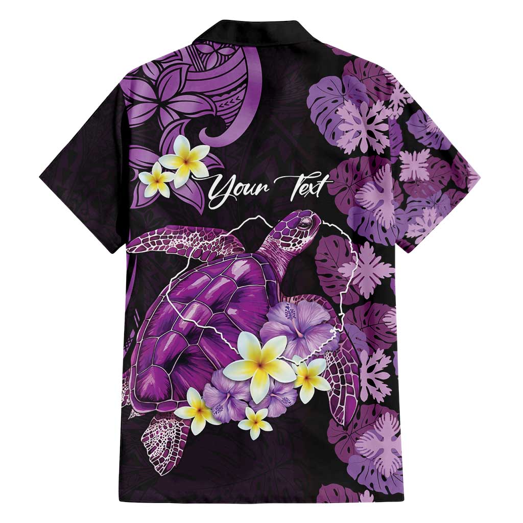Personalised Aloha Hawaii Kauai Island Family Matching Puletasi and Hawaiian Shirt Garden Isle Map Sea Turtle Plumeria LT14 - Polynesian Pride