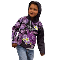 Personalised Aloha Hawaii Kauai Island Kid Hoodie Garden Isle Map Sea Turtle Plumeria LT14 - Polynesian Pride