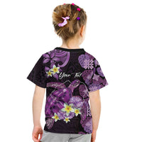 Personalised Aloha Hawaii Kauai Island Kid T Shirt Garden Isle Map Sea Turtle Plumeria LT14 - Polynesian Pride