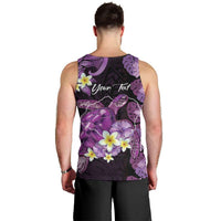 Personalised Aloha Hawaii Kauai Island Men Tank Top Garden Isle Map Sea Turtle Plumeria LT14 - Polynesian Pride