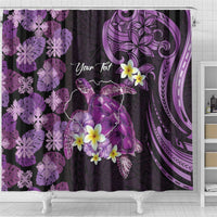 Personalised Aloha Hawaii Kauai Island Shower Curtain Garden Isle Map Sea Turtle Plumeria LT14 - Polynesian Pride