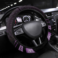 Aloha Hawaii Kauai Island Steering Wheel Cover Garden Isle Map Sea Turtle Plumeria LT14 Universal Fit Purple - Polynesian Pride