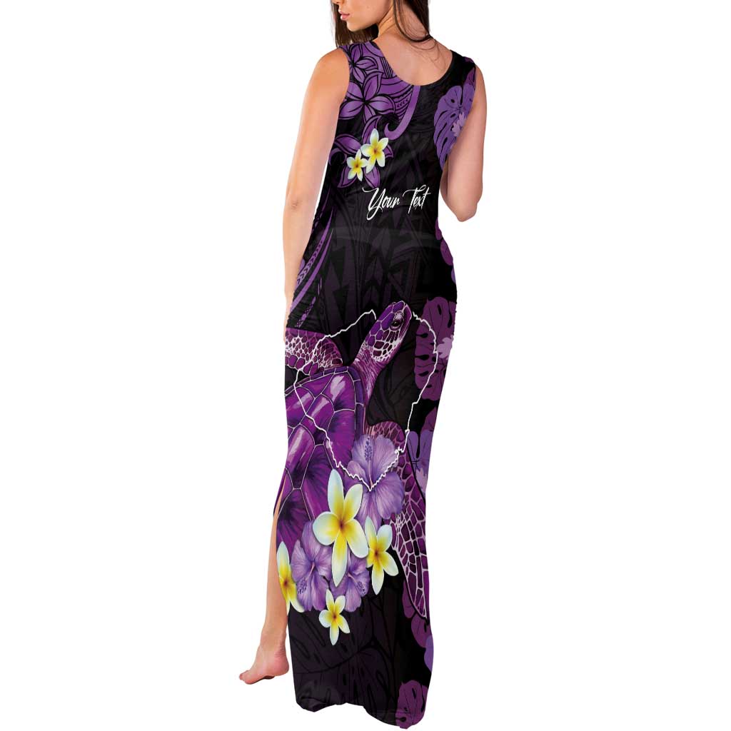 Personalised Aloha Hawaii Kauai Island Tank Maxi Dress Garden Isle Map Sea Turtle Plumeria LT14 - Polynesian Pride