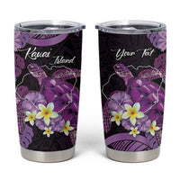 Personalised Aloha Hawaii Kauai Island Tumbler Cup Garden Isle Map Sea Turtle Plumeria LT14 Purple - Polynesian Pride