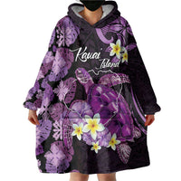 Personalised Aloha Hawaii Kauai Island Wearable Blanket Hoodie Garden Isle Map Sea Turtle Plumeria LT14 - Polynesian Pride