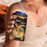 Personalised Aloha Hawaii Lanai Island 4 in 1 Can Cooler Tumbler Pineapple Isle Map Sea Turtle Plumeria LT14 - Polynesian Pride