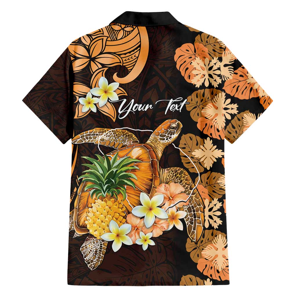 Personalised Aloha Hawaii Lanai Island Family Matching Off Shoulder Maxi Dress and Hawaiian Shirt Pineapple Isle Map Sea Turtle Plumeria LT14 - Polynesian Pride