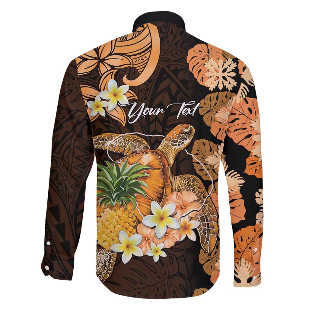 Personalised Aloha Hawaii Lanai Island Family Matching Off Shoulder Maxi Dress and Hawaiian Shirt Pineapple Isle Map Sea Turtle Plumeria LT14 - Polynesian Pride