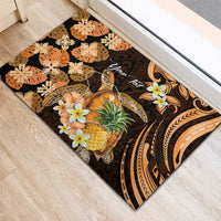 Personalised Aloha Hawaii Lanai Island Rubber Doormat Pineapple Isle Map Sea Turtle Plumeria LT14 - Polynesian Pride