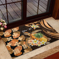 Personalised Aloha Hawaii Lanai Island Rubber Doormat Pineapple Isle Map Sea Turtle Plumeria LT14 - Polynesian Pride