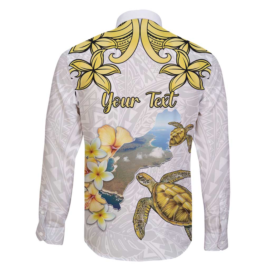 Personalised Aloha Hawaii Niihau Island Family Matching Off Shoulder Maxi Dress and Hawaiian Shirt Forbidden Isle Map Shell Lei LT14 - Polynesian Pride