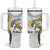 Personalised Aloha Hawaii Niihau Island Tumbler With Handle Forbidden Isle Map Shell Lei
