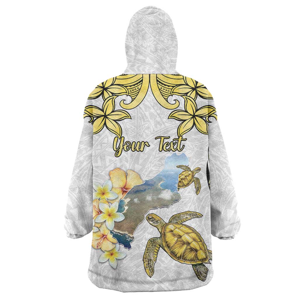 Personalised Aloha Hawaii Niihau Island Wearable Blanket Hoodie Forbidden Isle Map Shell Lei