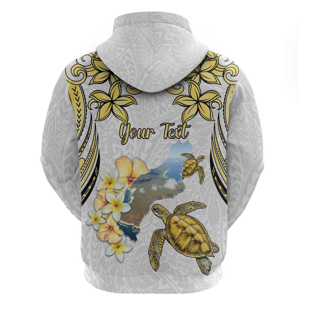 Personalised Aloha Hawaii Niihau Island Zip Hoodie Forbidden Isle Map Shell Lei LT14 - Polynesian Pride