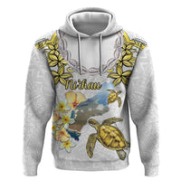 Personalised Aloha Hawaii Niihau Island Zip Hoodie Forbidden Isle Map Shell Lei LT14 Pullover Hoodie Yellow - Polynesian Pride