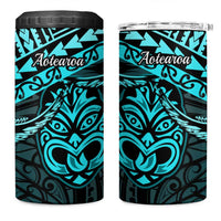 Matariki New Zealand 4 in 1 Can Cooler Tumbler Maori New Year Tiki Turquoise Version LT14 One Size: 16 oz Turquoise - Polynesian Pride