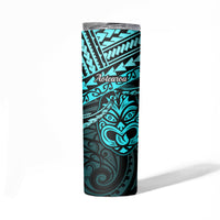 Matariki New Zealand Skinny Tumbler Maori New Year Tiki Turquoise Version LT14 - Polynesian Pride
