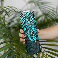 Matariki New Zealand Skinny Tumbler Maori New Year Tiki Turquoise Version LT14 - Polynesian Pride