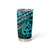 Matariki New Zealand Tumbler Cup Maori New Year Tiki Turquoise Version
