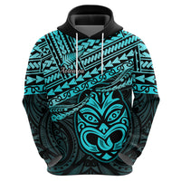 Custom Matariki New Zealand Hoodie Maori New Year Tiki Turquoise Version LT14 - Polynesian Pride