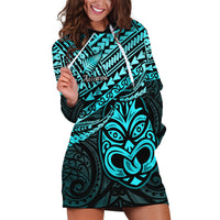 Personalised Matariki New Zealand Hoodie Dress Maori New Year Tiki Turquoise Version LT14 Turquoise - Polynesian Pride