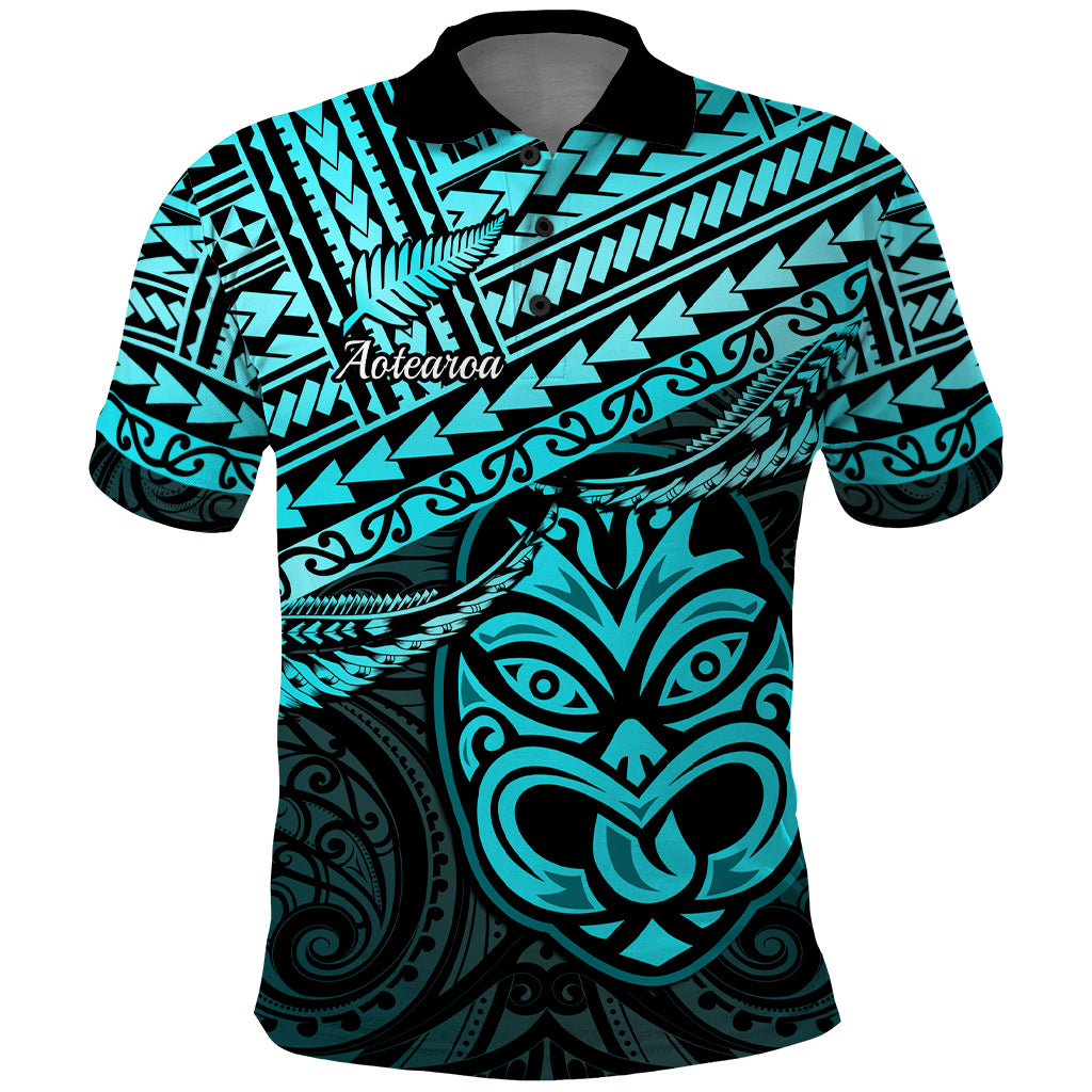 Custom Matariki New Zealand Polo Shirt Maori New Year Tiki Turquoise Version LT14 Turquoise - Polynesian Pride