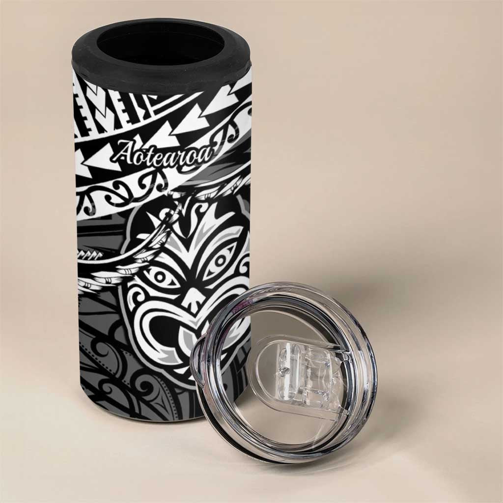 Matariki New Zealand 4 in 1 Can Cooler Tumbler Maori New Year Tiki Black Version LT14 - Polynesian Pride