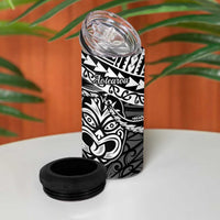 Matariki New Zealand 4 in 1 Can Cooler Tumbler Maori New Year Tiki Black Version LT14 - Polynesian Pride