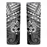 Matariki New Zealand Skinny Tumbler Maori New Year Tiki Black Version LT14 Black - Polynesian Pride