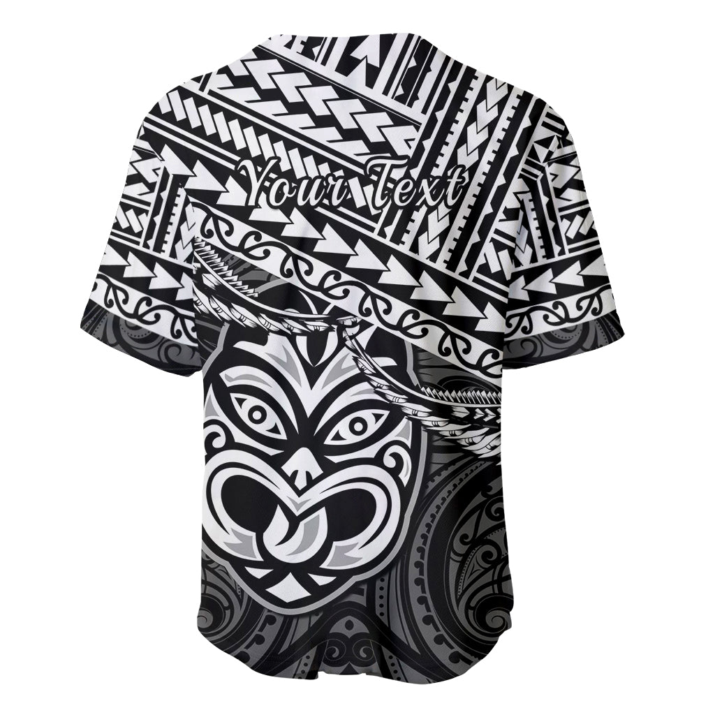 Personalised Matariki New Zealand Baseball Jersey Maori New Year Tiki Black Version LT14 - Polynesian Pride