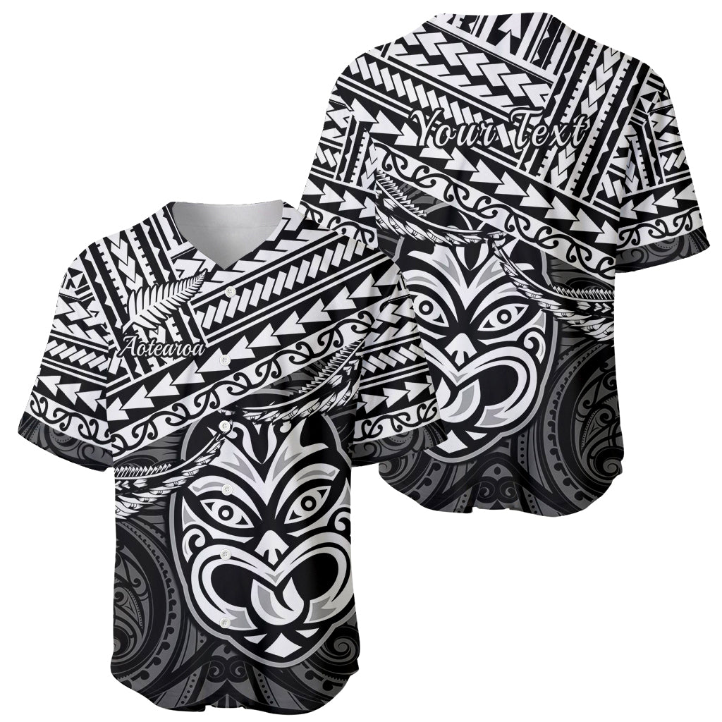 Personalised Matariki New Zealand Baseball Jersey Maori New Year Tiki Black Version LT14 - Polynesian Pride