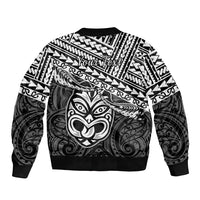 Personalised Matariki New Zealand Bomber Jacket Maori New Year Tiki Black Version LT14