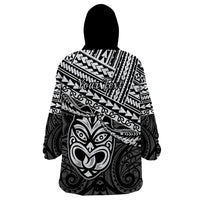 Personalised Matariki New Zealand Wearable Blanket Hoodie Maori New Year Tiki Black Version LT14 - Polynesian Pride