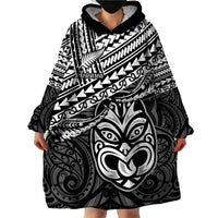 Personalised Matariki New Zealand Wearable Blanket Hoodie Maori New Year Tiki Black Version LT14 - Polynesian Pride