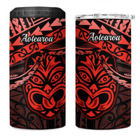 Matariki New Zealand 4 in 1 Can Cooler Tumbler Maori New Year Tiki Red Version LT14 One Size: 16 oz Red - Polynesian Pride