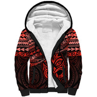 Matariki New Zealand Sherpa Hoodie Maori New Year Tiki Red Version LT14 Unisex Red - Polynesian Pride