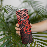 Matariki New Zealand Skinny Tumbler Maori New Year Tiki Red Version LT14 - Polynesian Pride